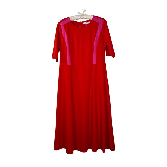 Boden Dresses & Skirts - Boden Dress Red 12 Fit and Flare NEW quiet luxury fully lined knit cotton blend